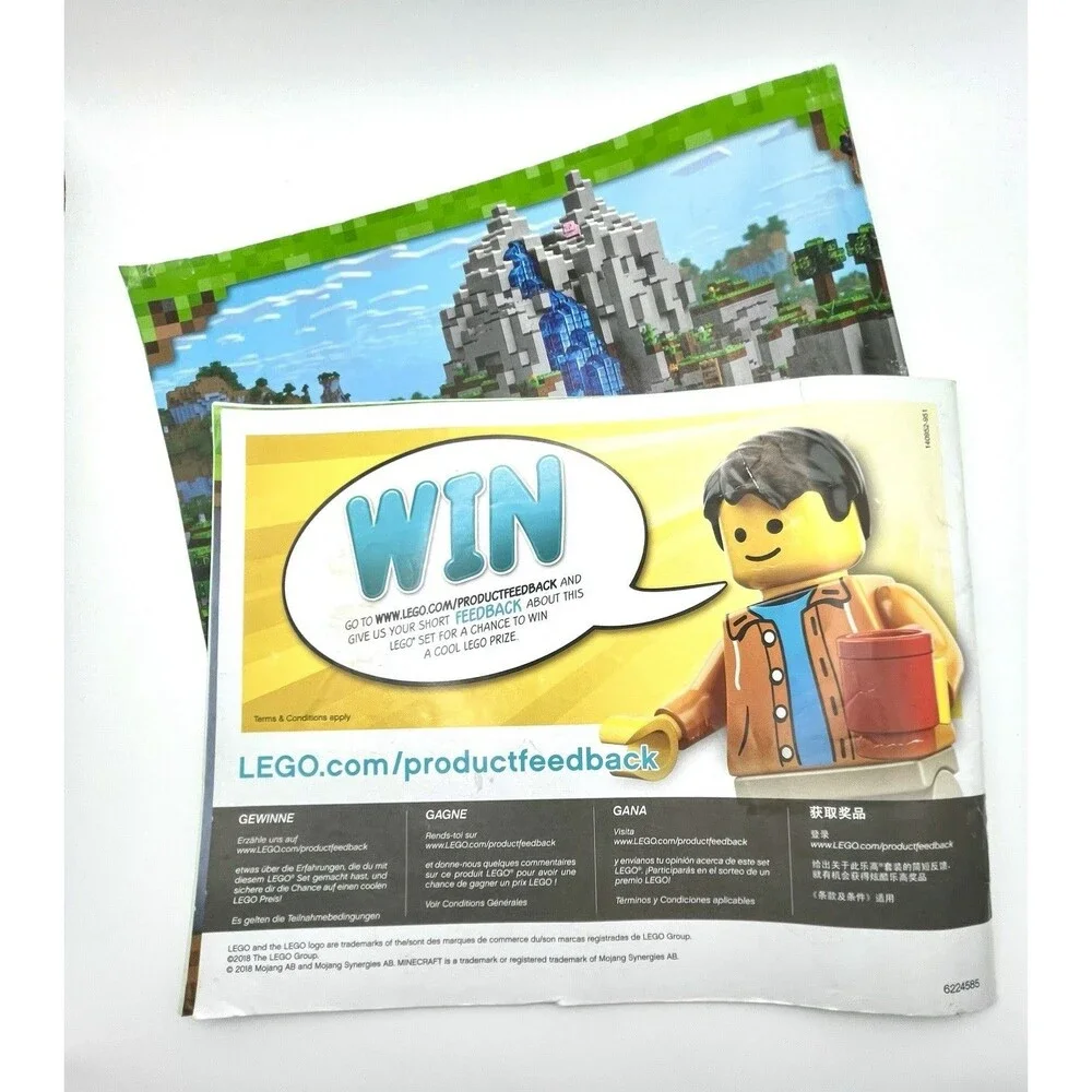 LEGO Manual Only 21143 Minecraft Paper Instructions The Nether Portal